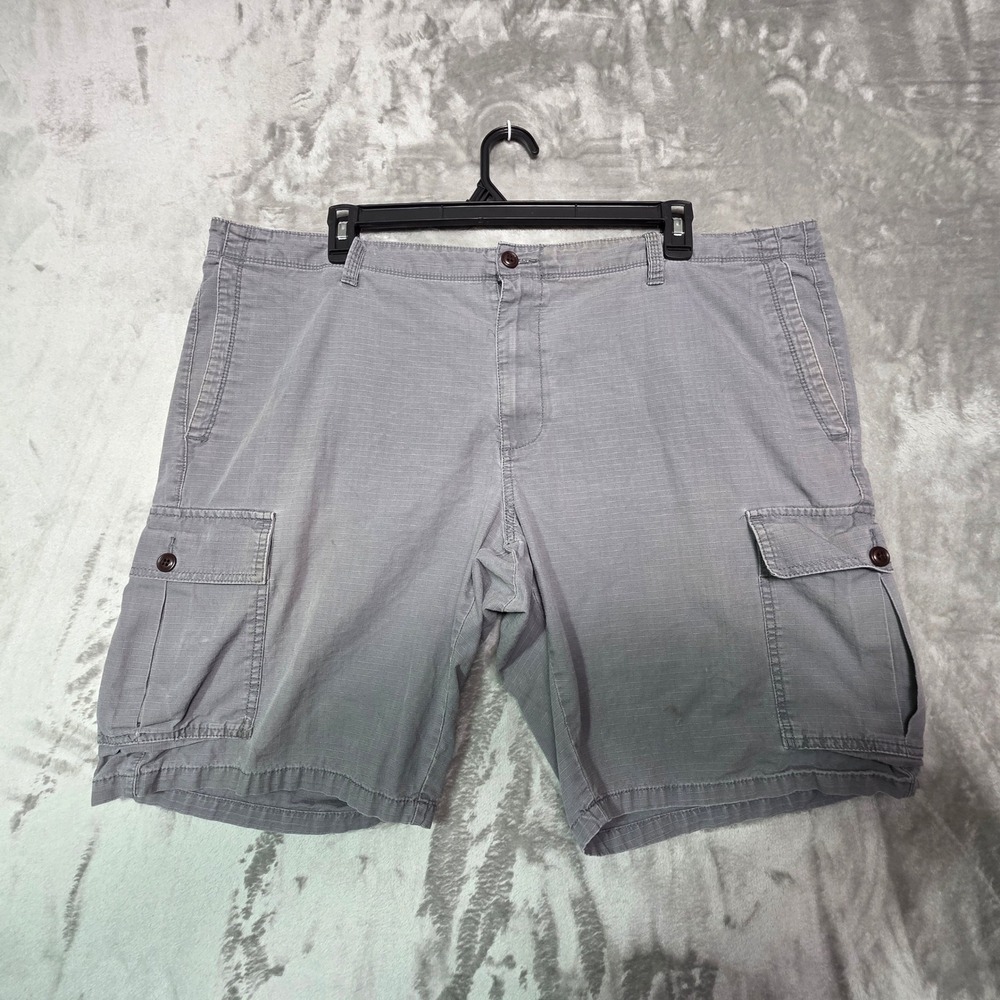 Dockers Mens Grey Ripstop Cargo Shorts Size 44 Cotton Casual Outdoor Pocketed